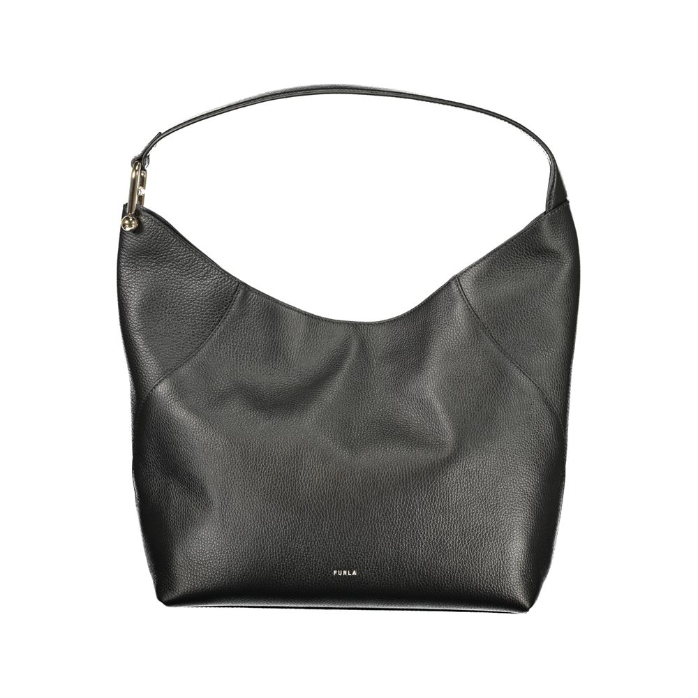 Furla Black Leather Handbag - Élégance et Polyvalence