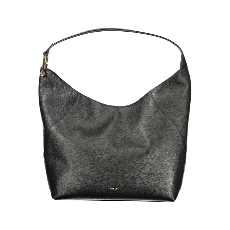 Furla Black Leather Handbag - Élégance et Polyvalence