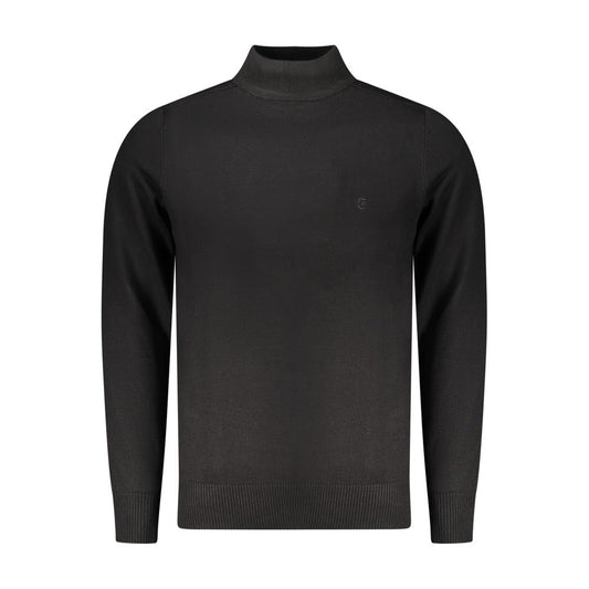 Coveri Moving Black Nylon Turtleneck - Stylish Men's Sweater