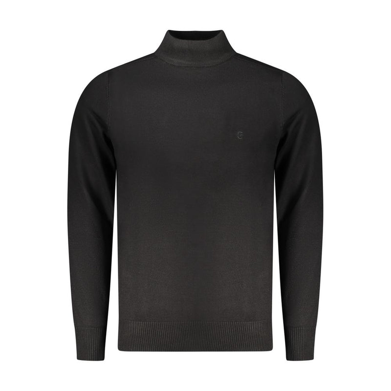 Coveri Moving Black Nylon Turtleneck - Stylish Men's Sweater