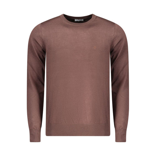 Coveri Moving Brown Nylon Sweatshirt - Stylish Comfort for Men