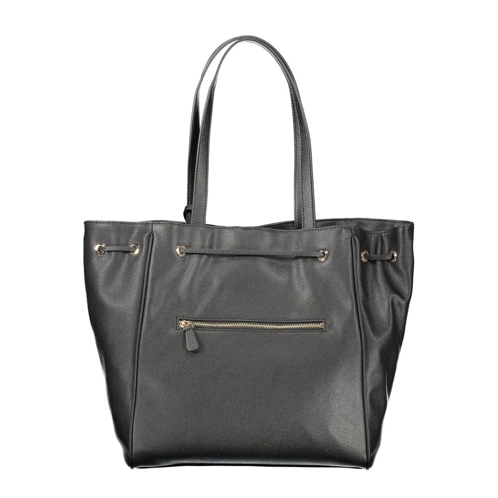 Guess Jeans Black Polyethylene Handbag - Chic & Durable Accessory