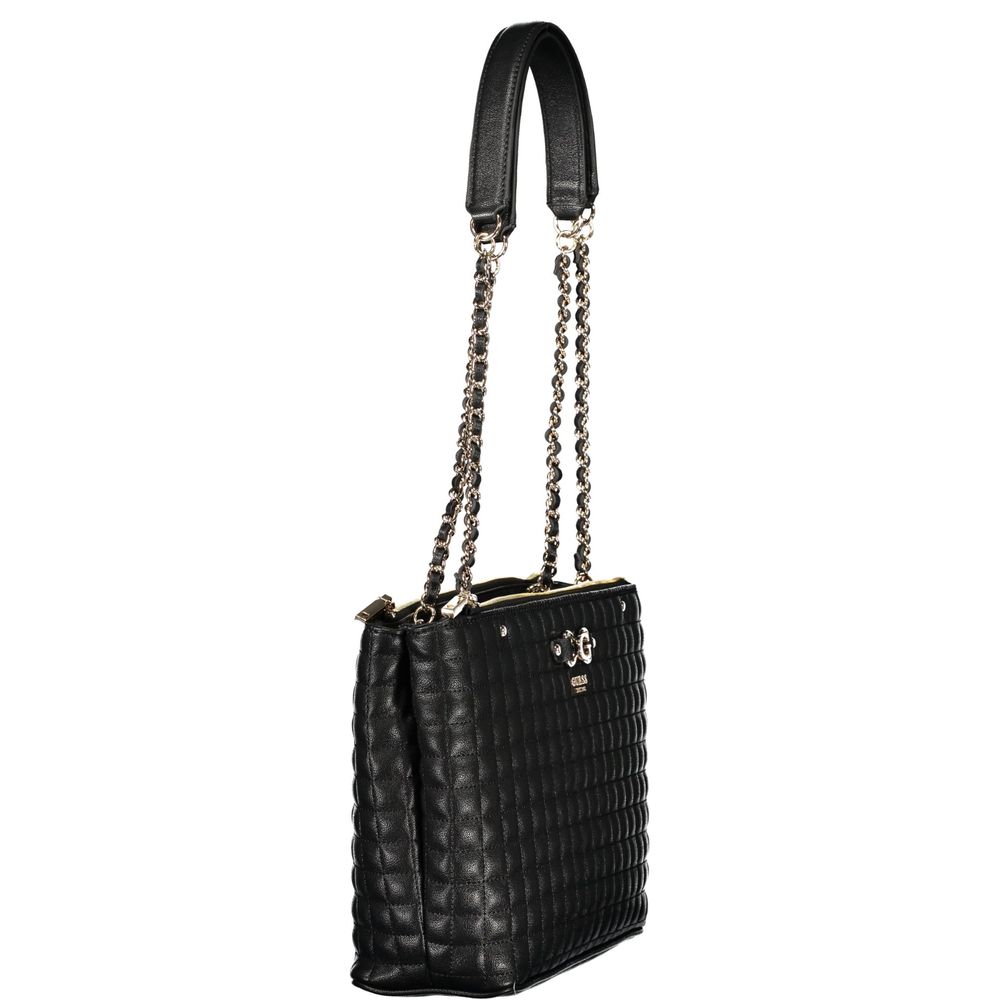 Guess Jeans Black Polyethylene Handbag - Chic and Functional Accessory