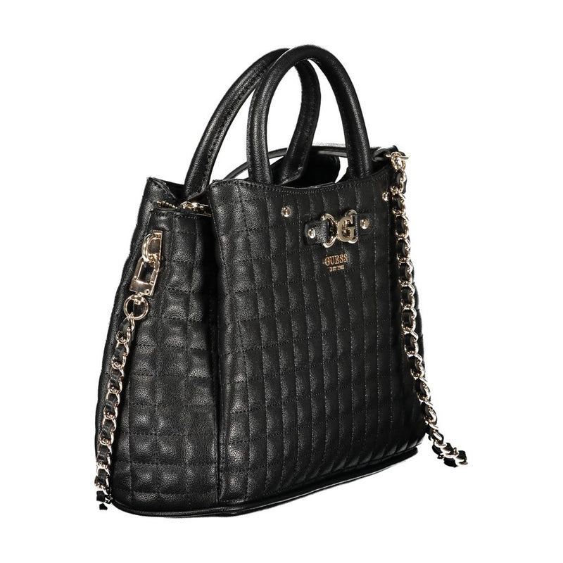 Guess Jeans Black Polyethylene Handbag - Chic and Functional
