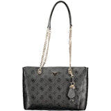 Guess Jeans Black Polyethylene Handbag - Durable & Stylish Accessory