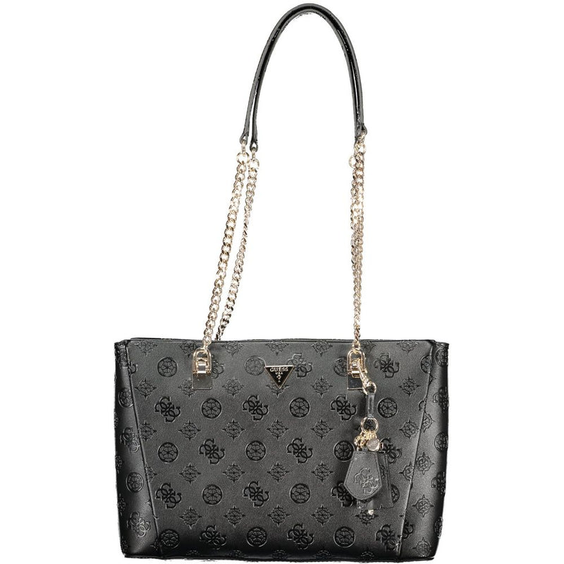 Guess Jeans Black Polyethylene Handbag - Stylish & Durable