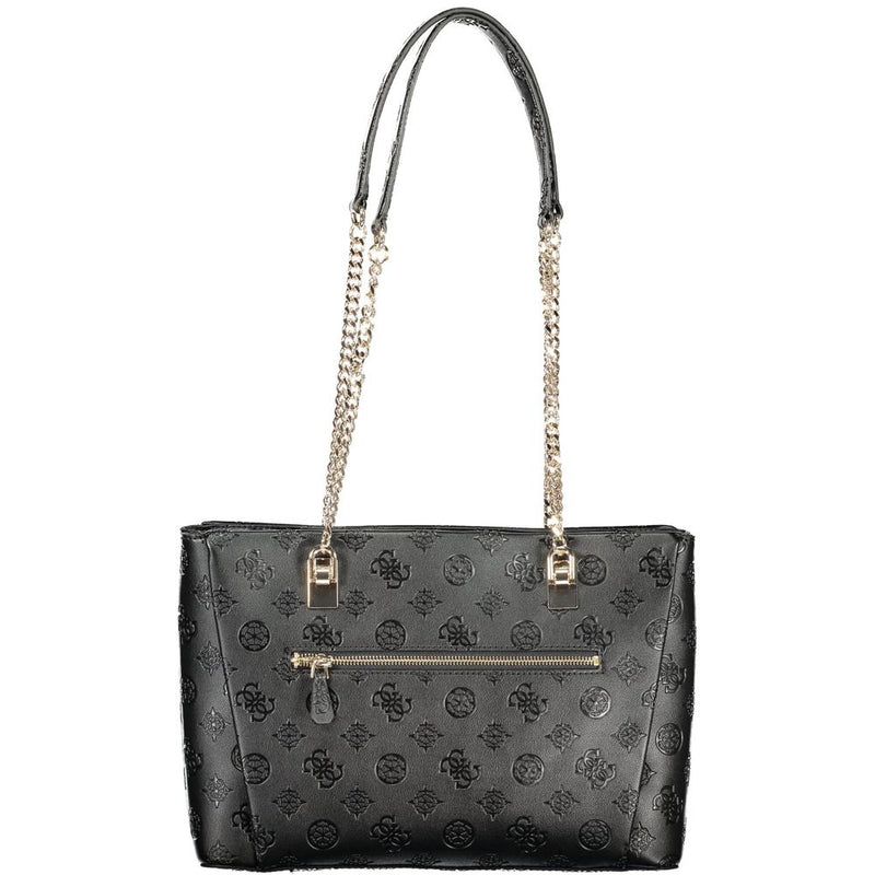 Guess Jeans Black Polyethylene Handbag - Stylish & Durable