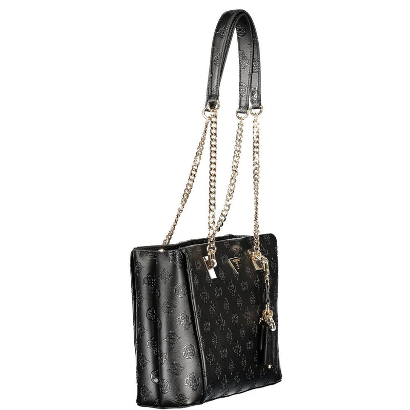 Guess Jeans Black Polyethylene Handbag - Stylish & Durable