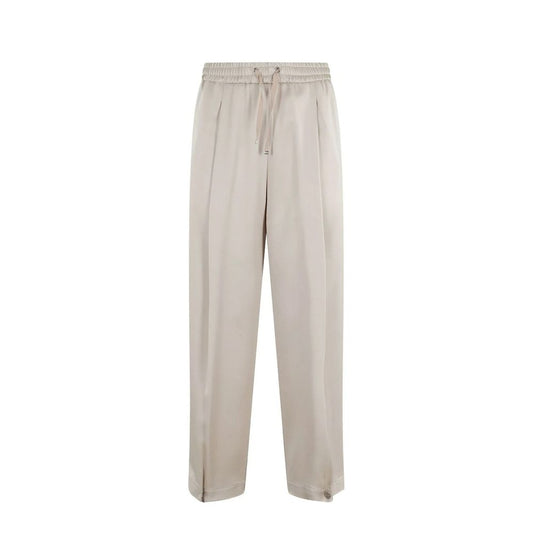 Pantalon décontracté en acétate beige Herno