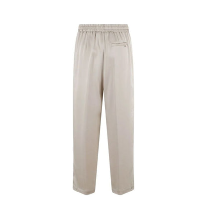 Pantalon décontracté en acétate beige Herno