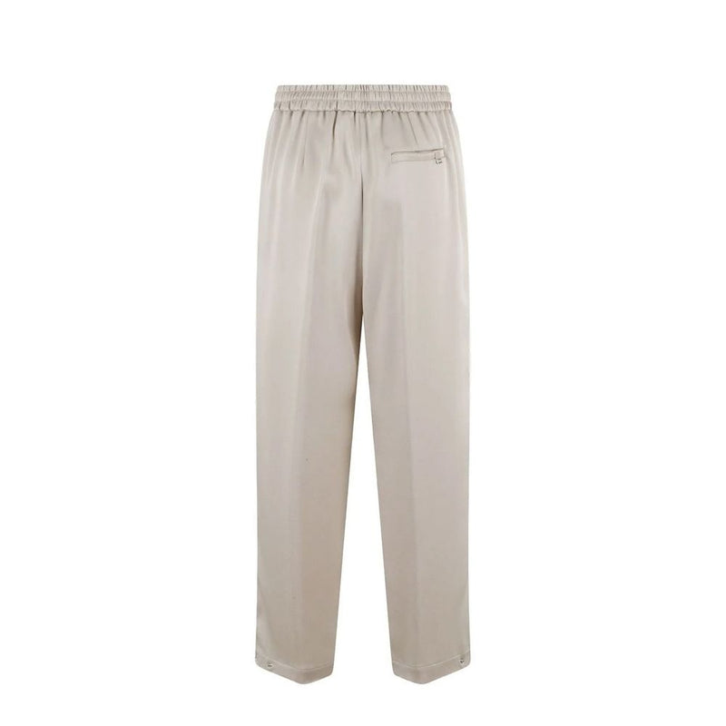 Herno Beige Acetate Casual Pants for Women