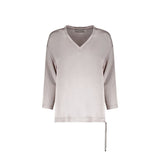 Herno Gray Acetate Women's Tank Top with Long Sleeves