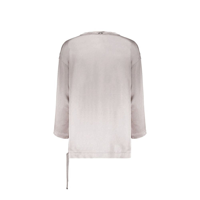 Herno Gray Acetate Women's Tank Top with Long Sleeves