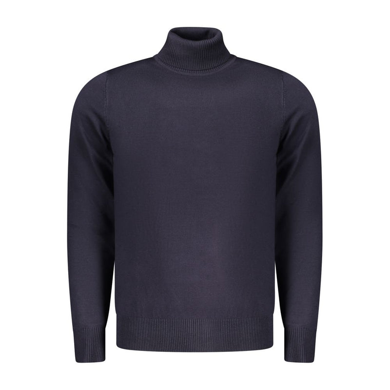 Coveri Moving Blu Viscosa Homme Turtleneck Sweater