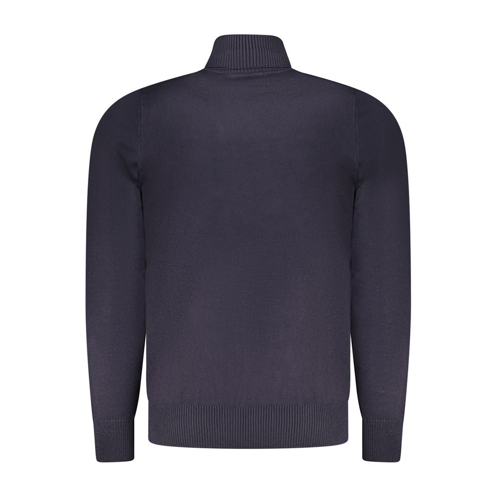 Coveri Moving Blu Viscosa Homme Turtleneck Sweater