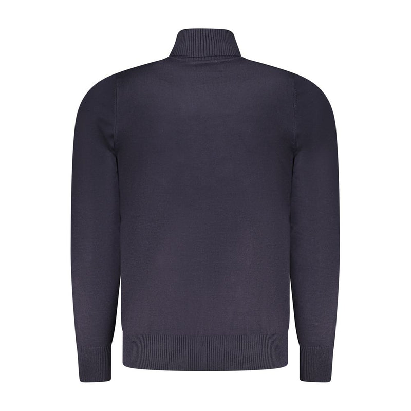 Coveri Moving Blu Viscosa Homme Turtleneck Sweater