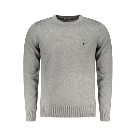 Coveri Moving Grigio Viscosa Men Sweater - Stylish Comfort