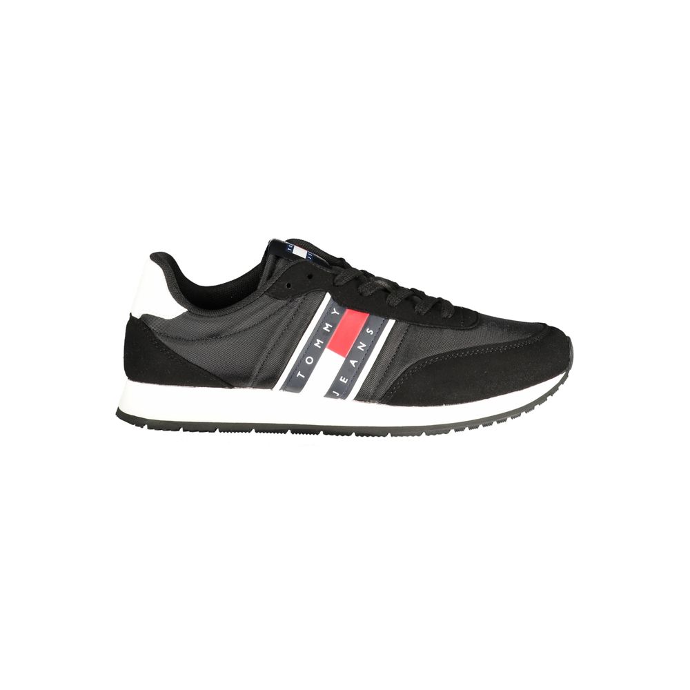 Tommy Hilfiger Black Polyurethane Men Sneaker - Stylish & Comfortable