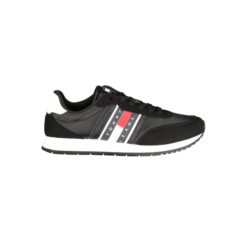 Tommy Hilfiger Black Polyurethane Men Sneaker - Stylish & Comfortable