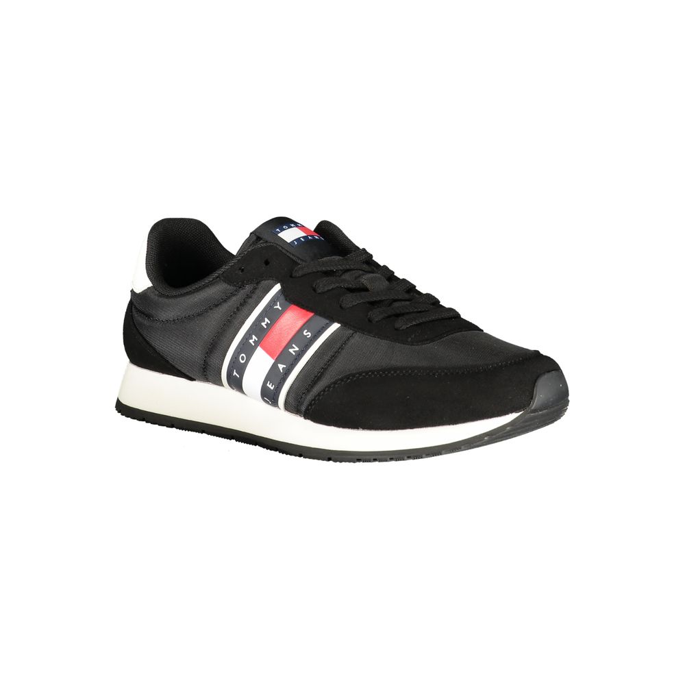Tommy Hilfiger Black Polyurethane Men Sneaker - Stylish & Comfortable