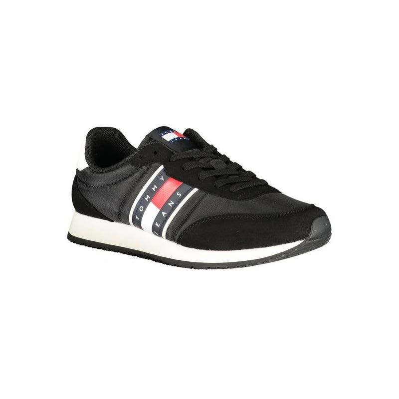 Tommy Hilfiger Black Polyurethane Men Sneaker - Stylish & Comfortable