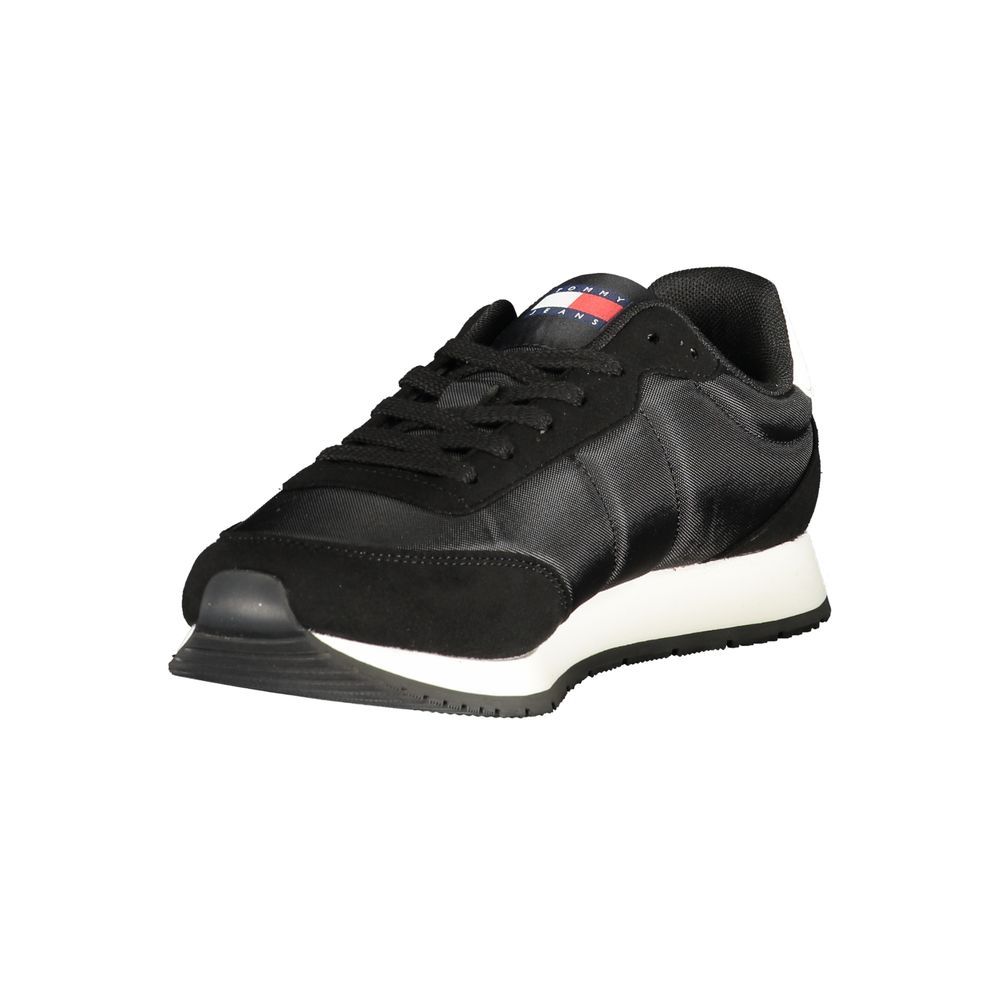 Tommy Hilfiger Black Polyurethane Men Sneaker - Stylish & Comfortable