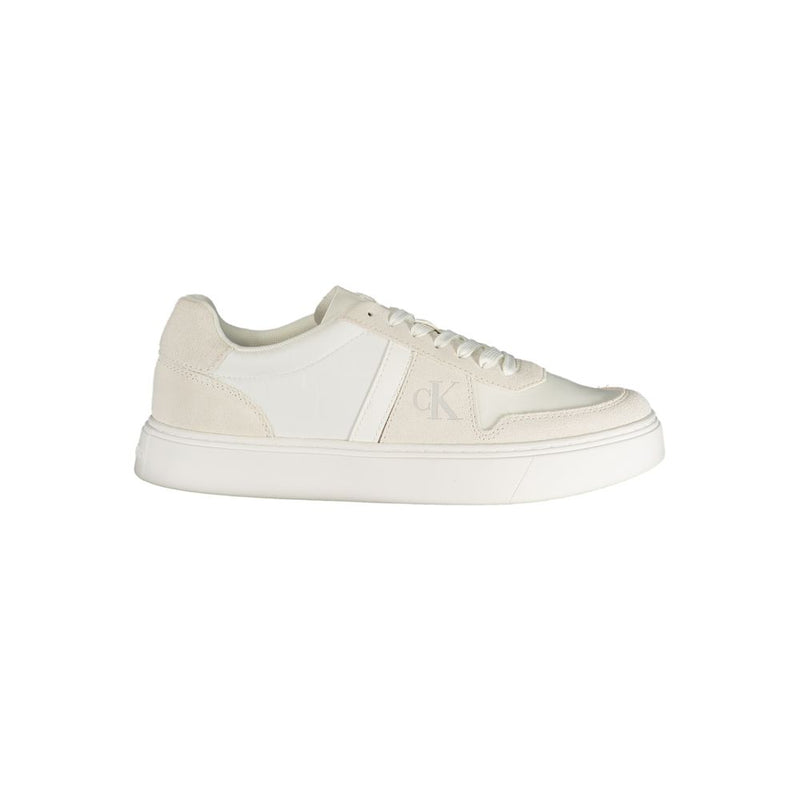 Calvin Klein Bianco Polyester Men's Sneaker - White
