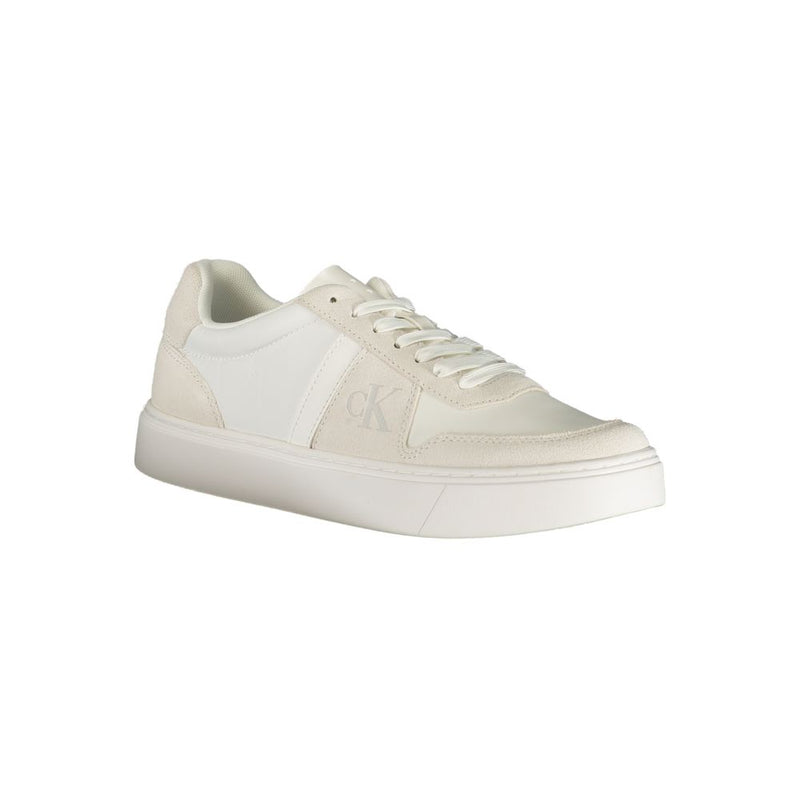 Calvin Klein Bianco Polyester Men's Sneaker - White