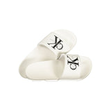 Calvin Klein White Polyurethane Men Slipper - Luxurious Comfort