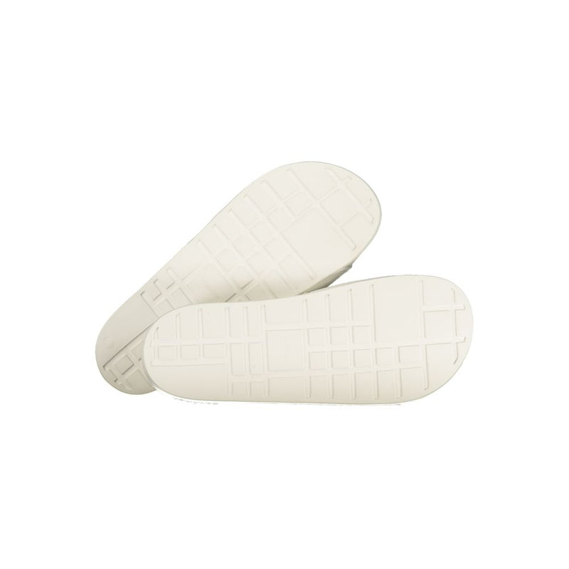 Calvin Klein White Polyurethane Men Slipper - Luxurious Comfort