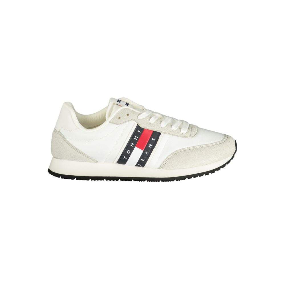 Tommy Hilfiger White Polyurethane Men Sneaker - Stylish Comfort