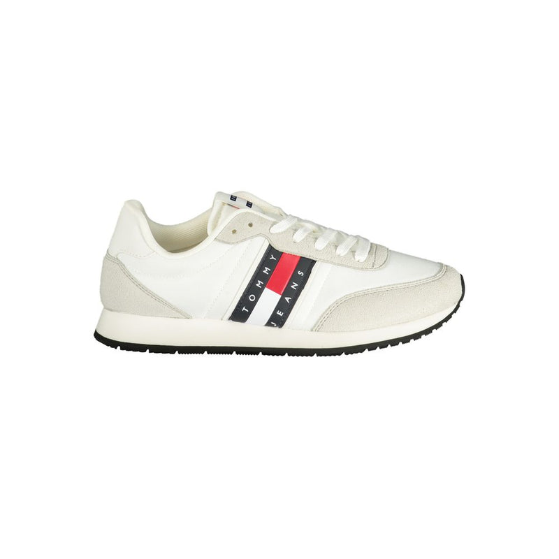 Tommy Hilfiger White Polyurethane Men Sneaker - Stylish Comfort