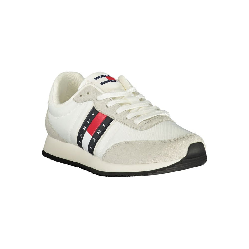 Tommy Hilfiger White Polyurethane Men Sneaker - Stylish Comfort