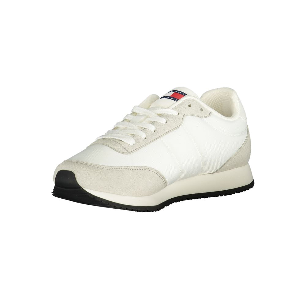 Tommy Hilfiger White Polyurethane Men Sneaker - Stylish Comfort