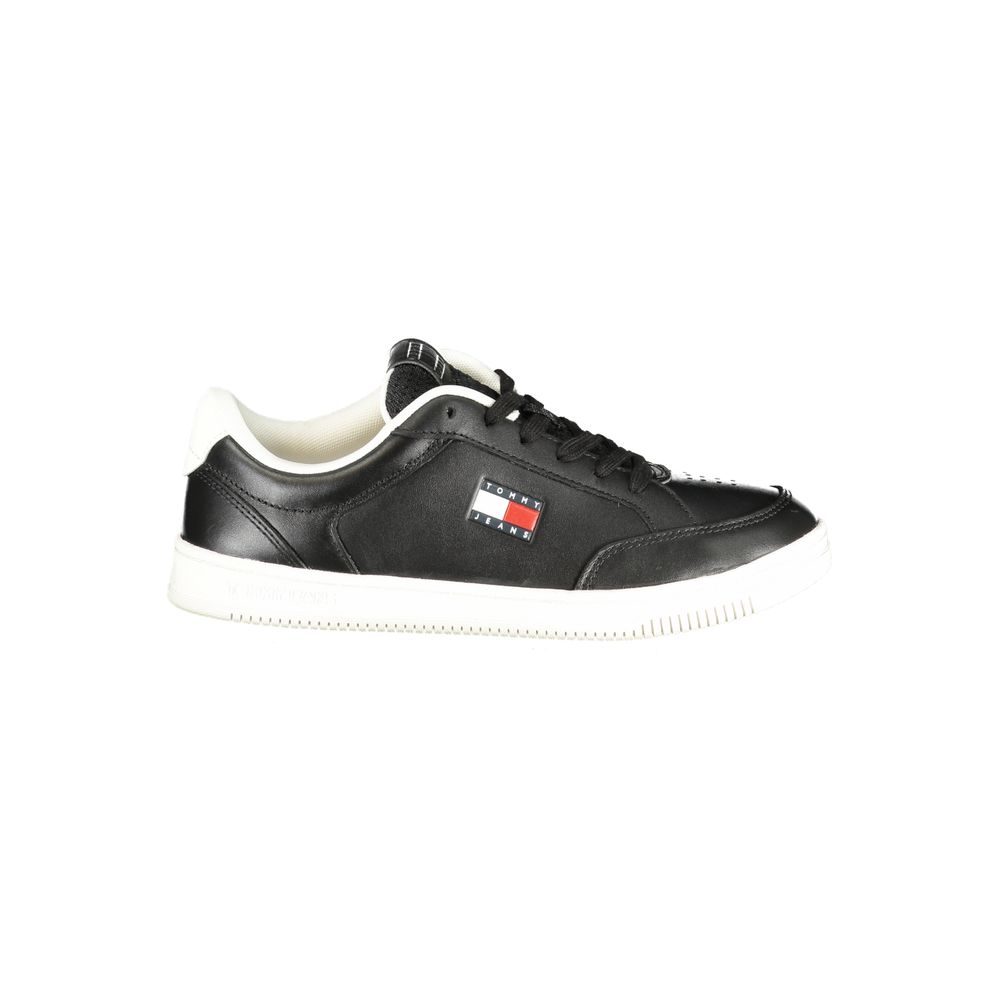 Tommy Hilfiger Black Polyurethane Men Sneaker - Stylish & Comfortable