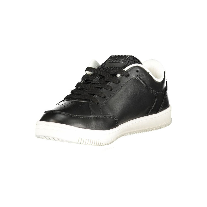 Tommy Hilfiger Black Polyurethane Men Sneaker - Stylish & Comfortable