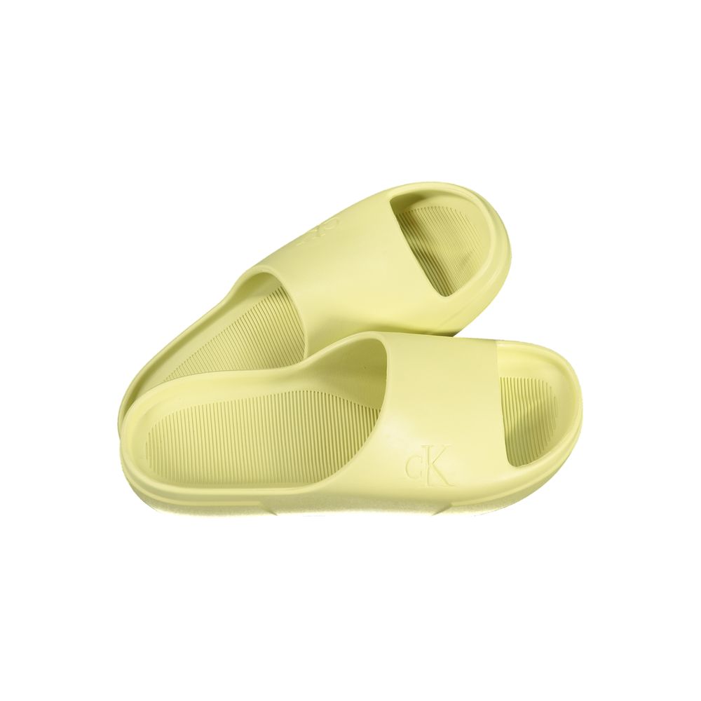 Calvin Klein Yellow Polyurethane Men Slipper - Stylish Comfort