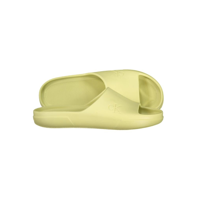 Calvin Klein Yellow Polyurethane Men Slipper - Stylish Comfort