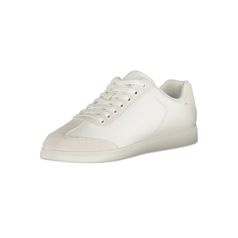 Calvin Klein White Polyester Men's Sneaker - Stylish & Sustainable