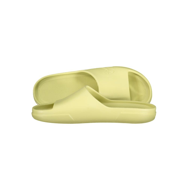 Calvin Klein Yellow Polyurethane Men Slipper - Stylish Comfort