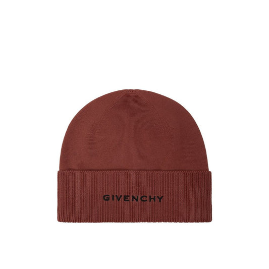 Bonnet en laine marron Givenchy