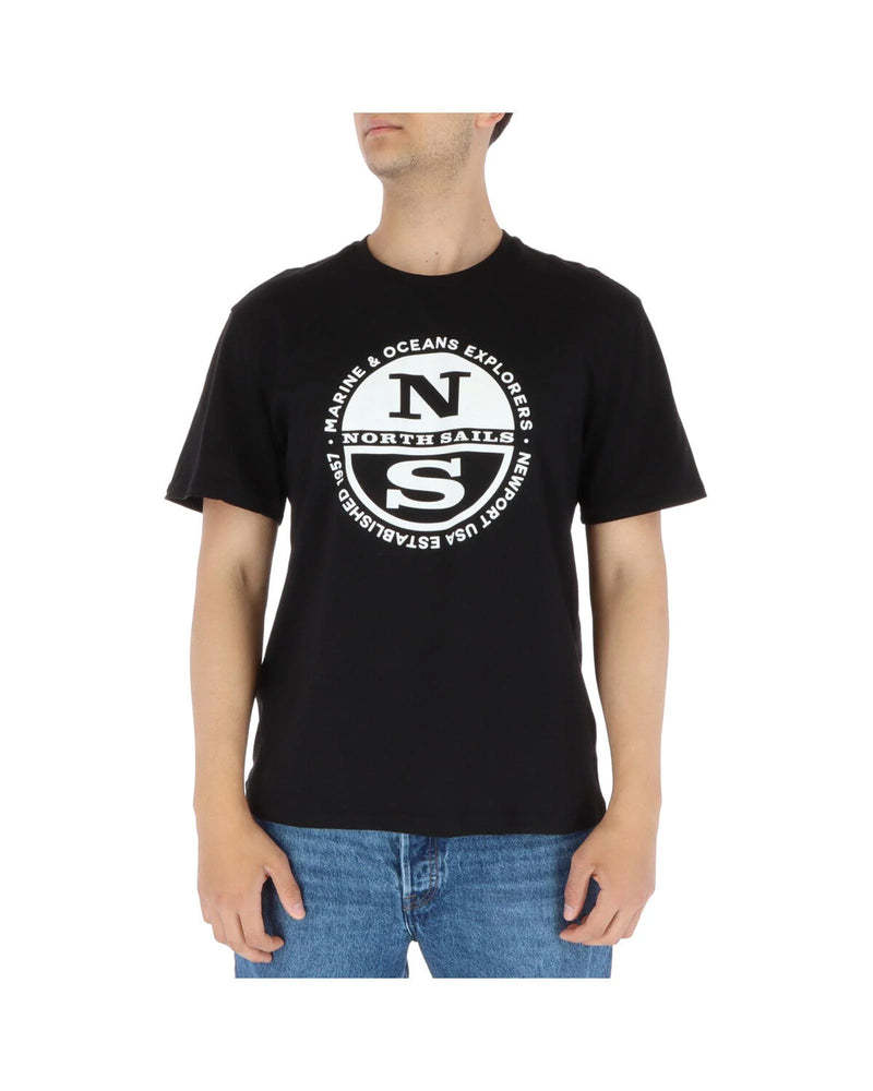North Sails T-shirt van zwart katoen