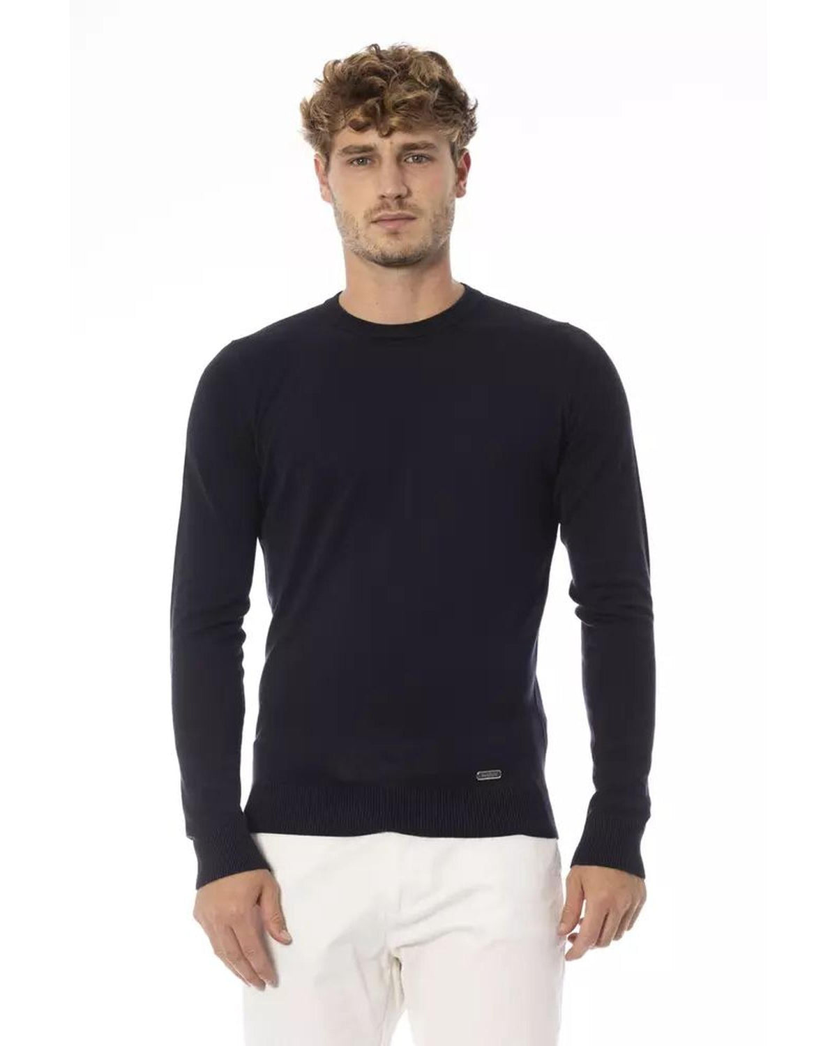 Baldinini Trend Blue Cashmere Sweatshirt for Men