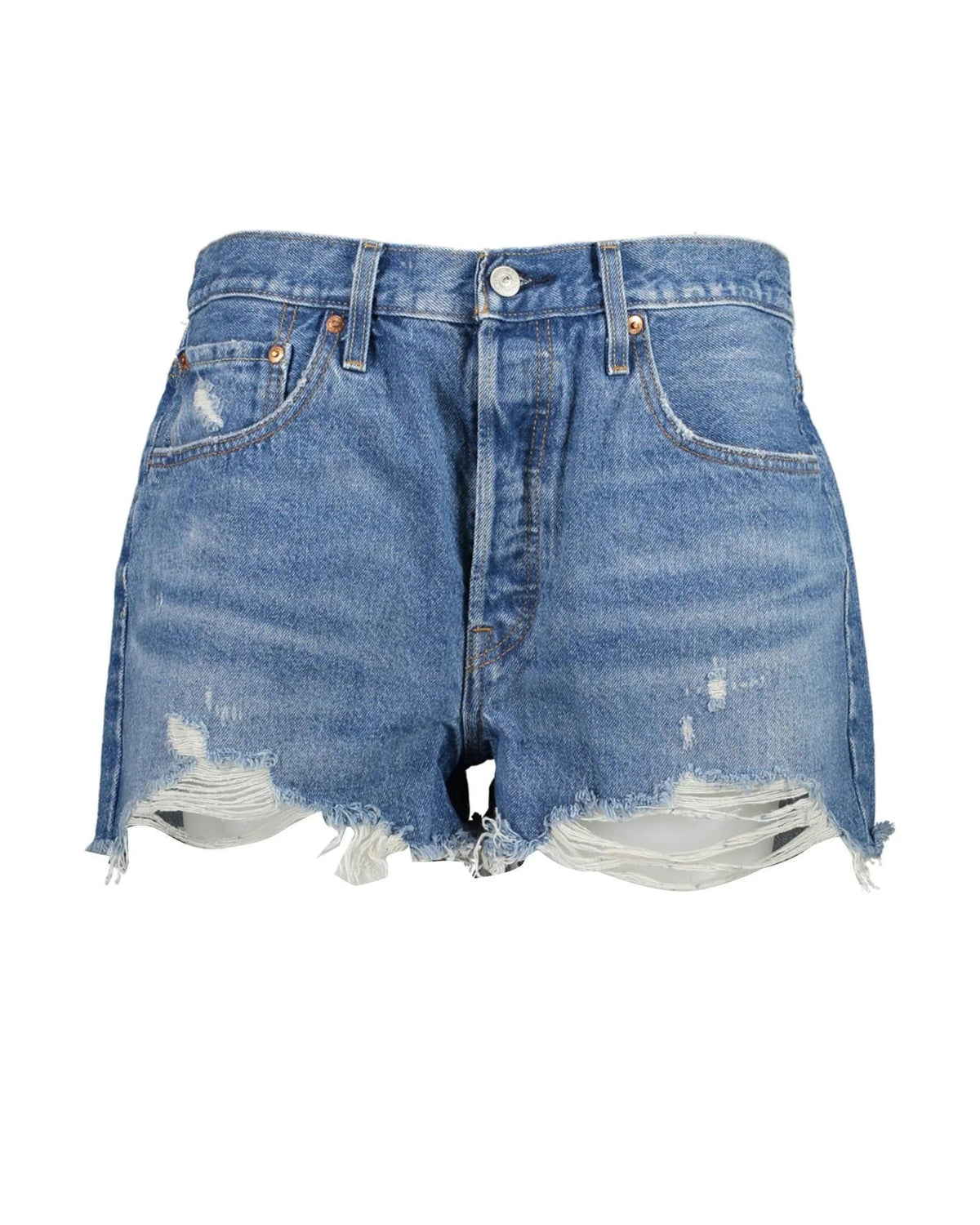 Levi's Women's Blue Denim Shorts - Stylish Comfort for Summer