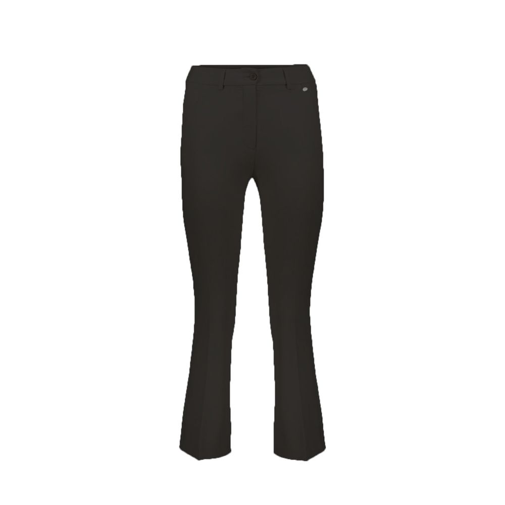 Herno Black Elastane Flared Pants for Women - Chic & Versatile