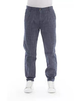 Baldinini Trend Blue Cotton Chino Pants for Men