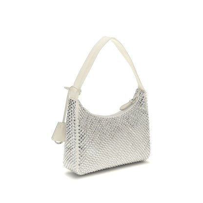 Sac bandoulière Prada en viscose blanche
