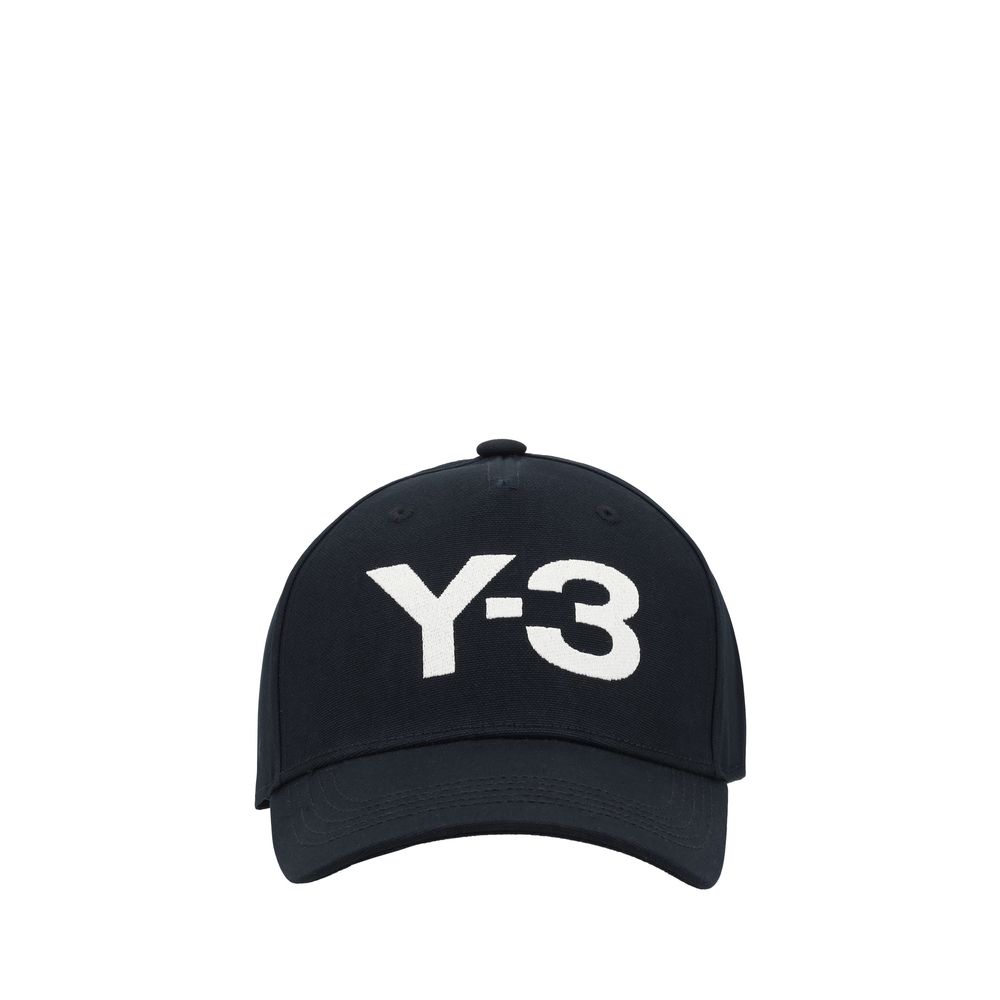 Y-3 Black Cotton Cap - Stylish Baseball Hat for Men