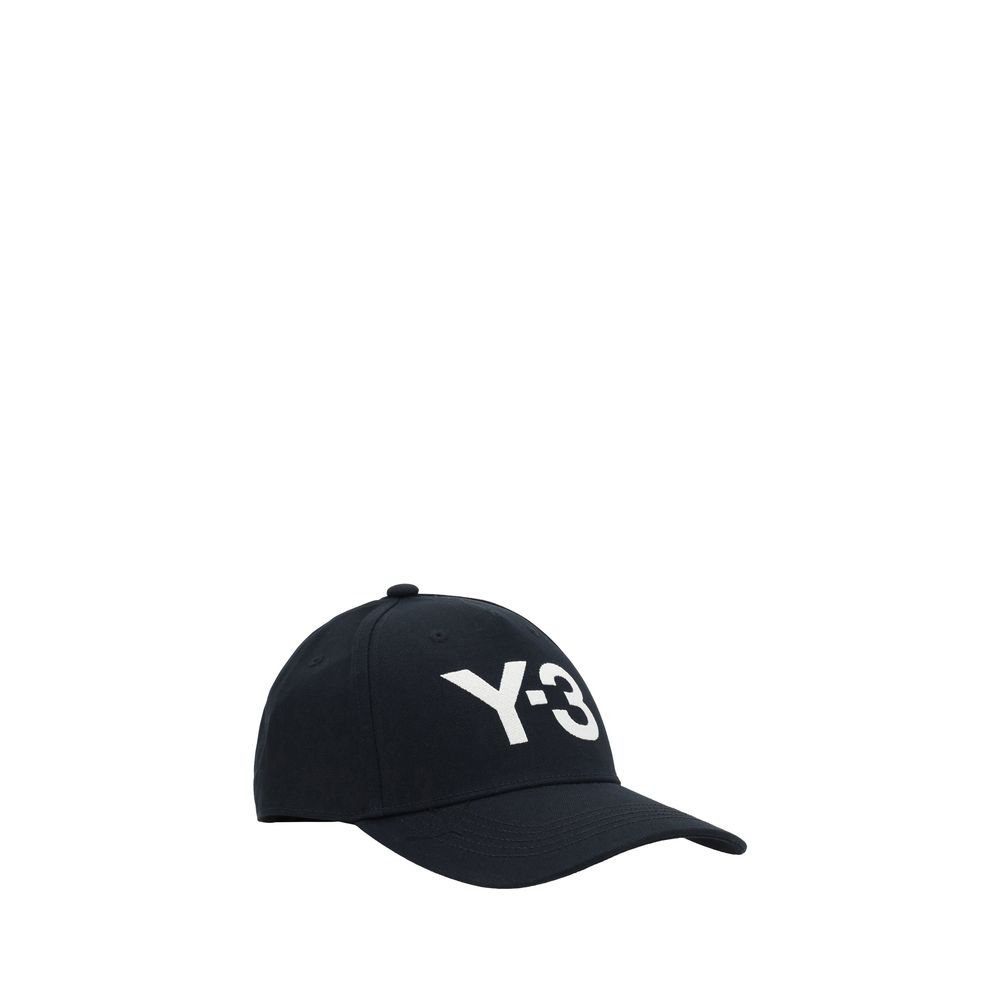 Y-3 Black Cotton Cap - Stylish Baseball Hat for Men