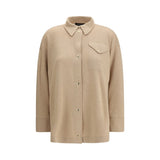 Fabiana Filippi Beige Fleece Wool Shirt - Élégance Minimaliste